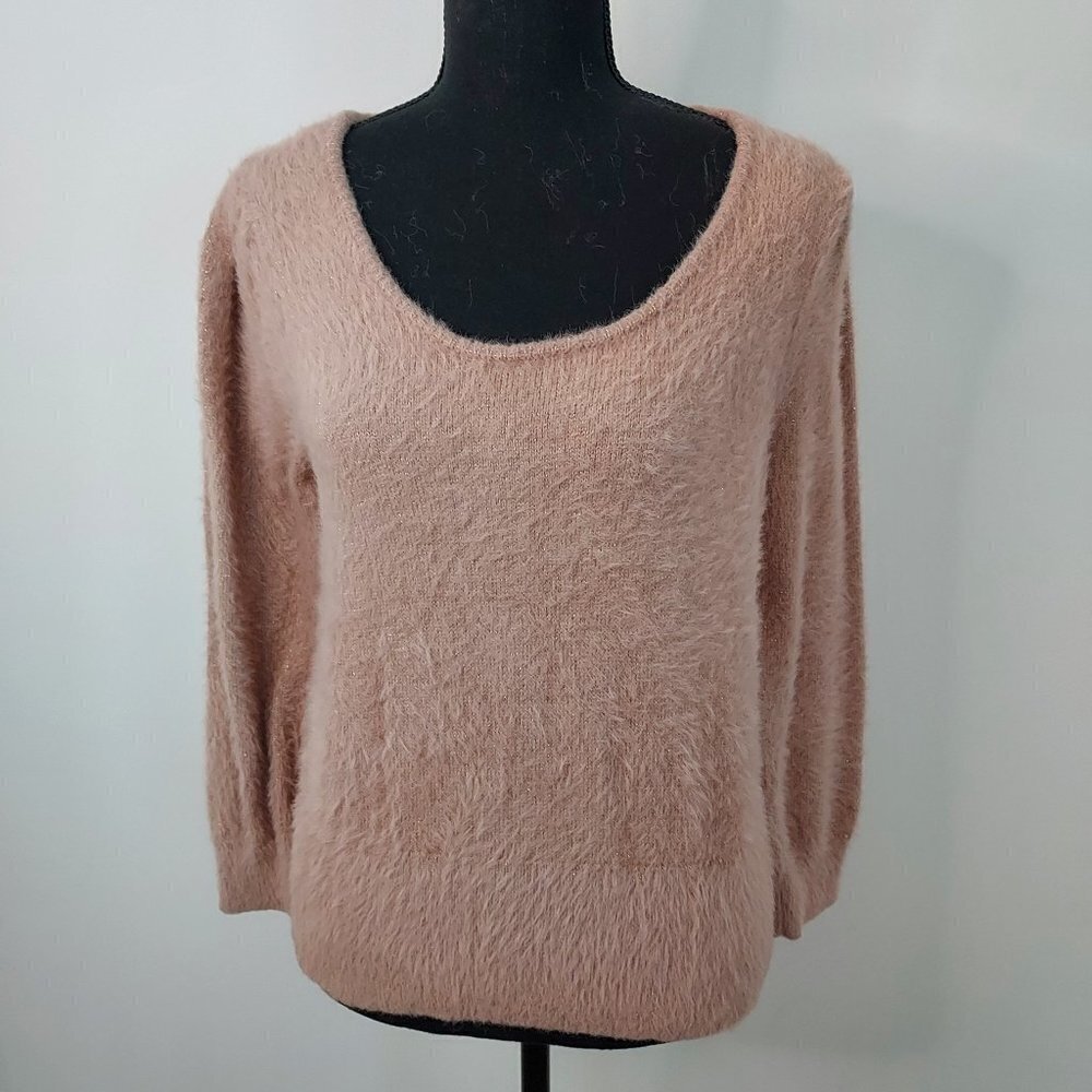 Marled Reunited Clothing Pink/Gold Metallic Sweater